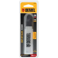 Лезвия DENZEL 18 мм, сталь SK5 - 0,5 мм, 10 штук