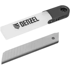 Лезвия DENZEL 18 мм, сталь SK5 - 0,5 мм, многосегментные, 10 штук