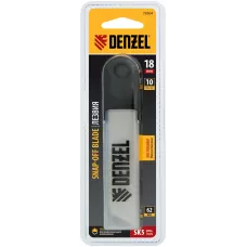 Лезвия DENZEL 18 мм, сталь SK5 - 0,5 мм, многосегментные, 10 штук