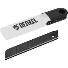 Лезвия DENZEL 18 мм, сталь SK4 - 0,5 мм, супер острые, 5 штук