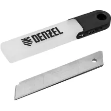Лезвия DENZEL 18 мм, нерж. сталь 440, 0,5 мм, 5 штук