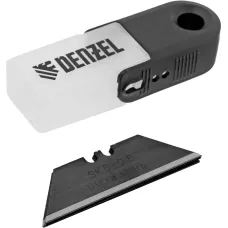 Лезвия DENZEL 19 мм, сталь SK5 - 0,6 мм, трапециевидные, 5 штук