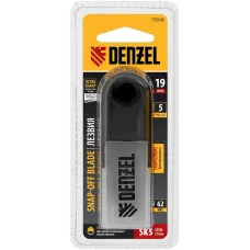 Лезвия DENZEL 19 мм, сталь SK5 - 0,6 мм, трапециевидные, 5 штук