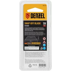 Лезвия DENZEL 19 мм, сталь SK5 - 0,6 мм, трапециевидные, 5 штук