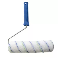 Валик "Водные краски", 250 мм, ворс 12 мм, D - 48 мм, D ручки - 6 мм, полиэстер Сибртех