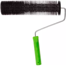 Валик игольчатый для наливных полов с ручкой, острая игла, 300 мм// Сибртех