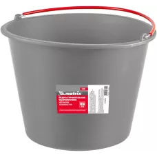Ведро строительное пластмассовое 12 л, ударопрочное, обрезиненная ручка MATRIX 81462