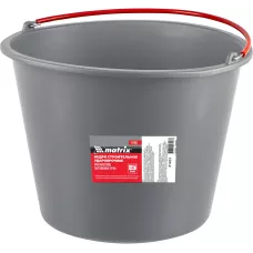 Ведро строительное пластмассовое 16 л, ударопрочное, обрезиненная ручка MATRIX 81463