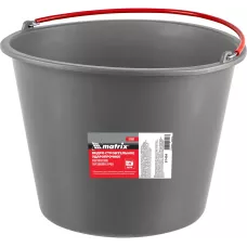 Ведро строительное пластмассовое 20 л, ударопрочное, обрезиненная ручка MATRIX 81464