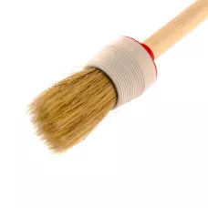 Кисть круглая № 6 (30 мм), натуральная щетина, деревянная ручка MTX