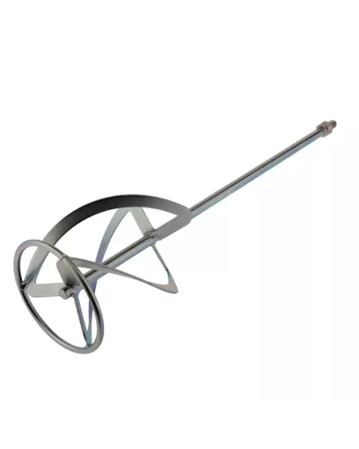 Насадка для миксера, для тяжелых растворов, 140 х 590 мм, оцинкованная, хвостовик резьба М14 Сибртех
