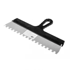 Шпатель из нержавеющей стали, 350 мм, зуб 10 х 10 мм, пластмассовая ручка SPARTA 85131