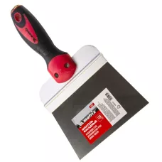 Шпатель фасадный из нержавеющей стали, 150 мм, двухкомпонентная ручка, широкое полотно MATRIX 85509