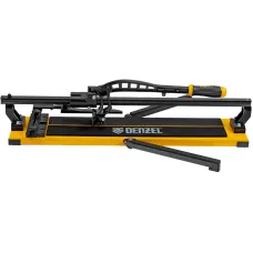 Плиткорез рельсовый DENZEL 600х16мм, каретка на подш., стальная станина, усил. рукоятка-пенал