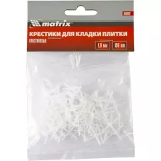 Крестики, 1 мм, для кладки плитки, упаковка 100 шт MATRIX 88082