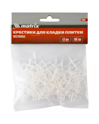 Крестики, 1.0 мм, для кладки плитки, 200 шт Matrix