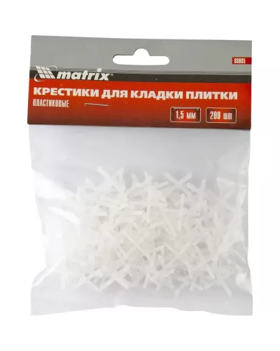 Крестики, 1.5 мм, для кладки плитки, 200 шт Matrix