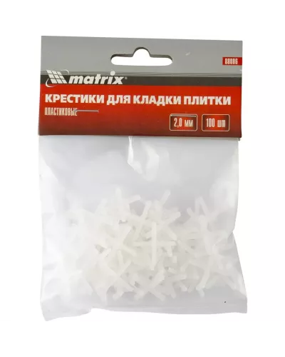 Крестики, 2.0 мм, для кладки плитки, 100 шт Matrix