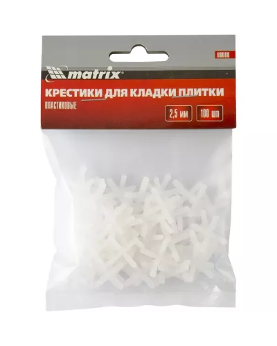 Крестики, 2.5 мм, для кладки плитки, 100 шт Matrix