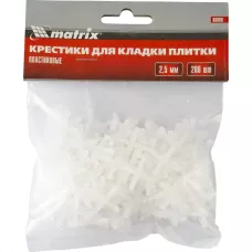 Крестики, 2,5 мм, для кладки плитки, упаковка 200 шт MATRIX 88089