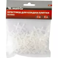 Крестики, 3 мм, для кладки плитки, упаковка 150 шт MATRIX 88091