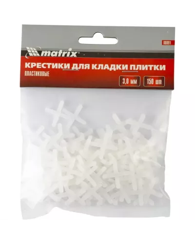 Крестики, 3.0 мм, для кладки плитки, 150 шт Matrix