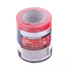 Набор изолент ПВХ цветных 15 мм х 10 м, 150 мкм MATRIX 88786