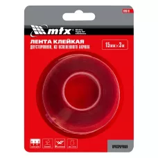 Двусторонняя клейкая лента из вспененного акрила, прозрачная, 15 мм х 3м MATRIX 89078