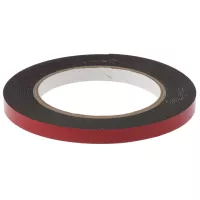 Лента клейкая на вспененной основе, двусторонняя черная усиленная, 9 мм х 5 м Matrix