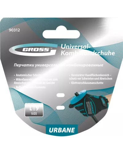 Перчатки универсальные комбинированные, URBANE, размер L (9) Gross