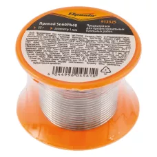 Припой Sn60Pb40, D 1 мм, 25 г, на пластмассовой катушке SPARTA 913325