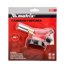 Горелка на бутановый баллон, пьезоподжиг MATRIX 91427