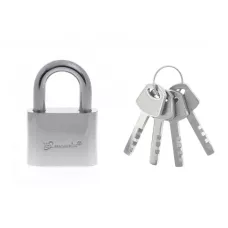 Замок навесной, хромированное покрытие 50 мм MATRIX 91801