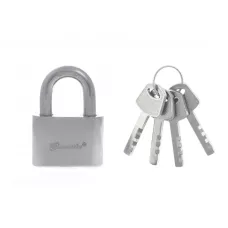 Замок навесной, хромированное покрытие 60 мм MATRIX 91802