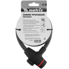 Замок тросовый универсальный, 12 х 650 мм MATRIX 91834