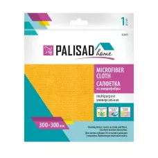Салфетка универсальная из микрофибры 300 x 300 мм, оранжевая, Home PALISAD 923015