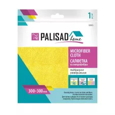 Салфетка универсальная из микрофибры 300 x 300 мм, жёлтая, Home PALISAD 923035