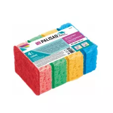 Губки для посуды Coral, 95 x 64 x 36 мм, 4 шт, Home PALISAD 923585