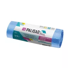 Пакеты для мусора с завязками 35 л x 15 шт, синие, Home PALISAD 927155