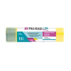 Пакеты для мусора с завязками 35 л x 15 шт. желтые, Home PALISAD 927165