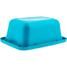 Таз пластмассовый прямоугольный 25 л, бирюзовый, Home PALISAD 929935
