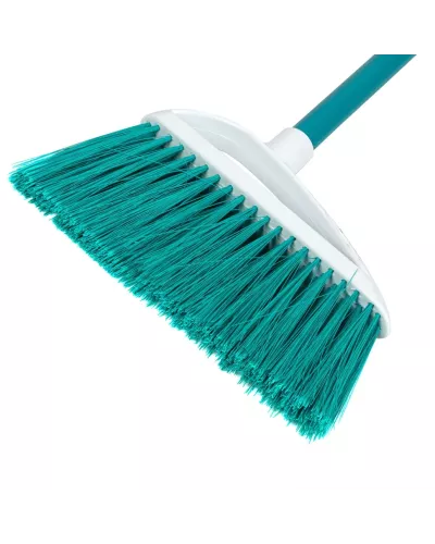 Щетка пластмасс. для подметания пола, премиум, 23 см, c черенком, 120 см, бирюзовая щетина, Home Palisad