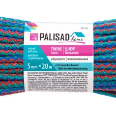 Шнур бельевой полипропиленовый с сердечником, 5 мм L 20 м, цветной, Home PALISAD 937135