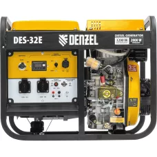 Генератор дизельный DENZEL DES-32E, 3,2 кВт, 230 В, 11 л, электростартер