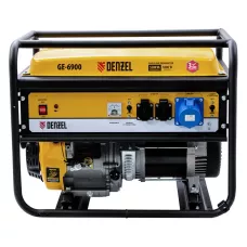 Генератор бензиновый DENZEL GE 6900, 5.5 кВт, 220 В/50 Гц, 25 л, ручной старт