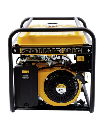 Генератор бензиновый GE 6900, 5.5 кВт, 220 В/50 Гц, 25 л, ручной старт Denzel
