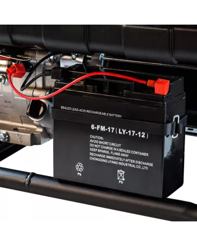 Генератор бензиновый PS 80 E-3, 6.6 кВт, 400 В, 25 л, электростартер Denzel