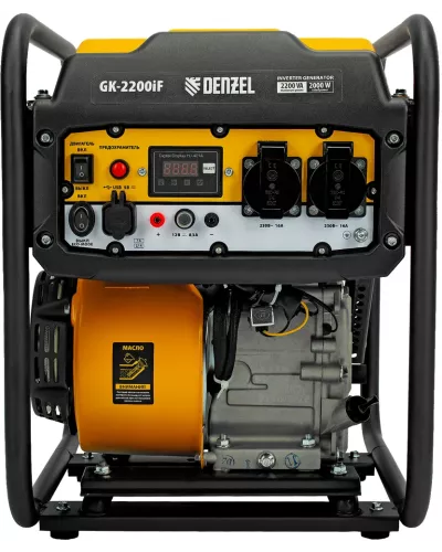 Генератор инверторный GK-2200iF, 2,2 кВт, 230 В, ручной старт DENZEL
