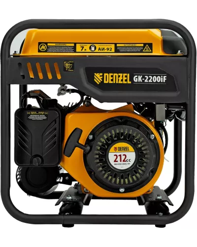 Генератор инверторный GK-2200iF, 2,2 кВт, 230 В, ручной старт DENZEL