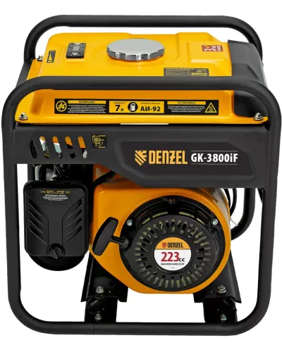 Генератор инверторный GK-3800iF, 3,8 кВт, 230 В, ручной старт DENZEL